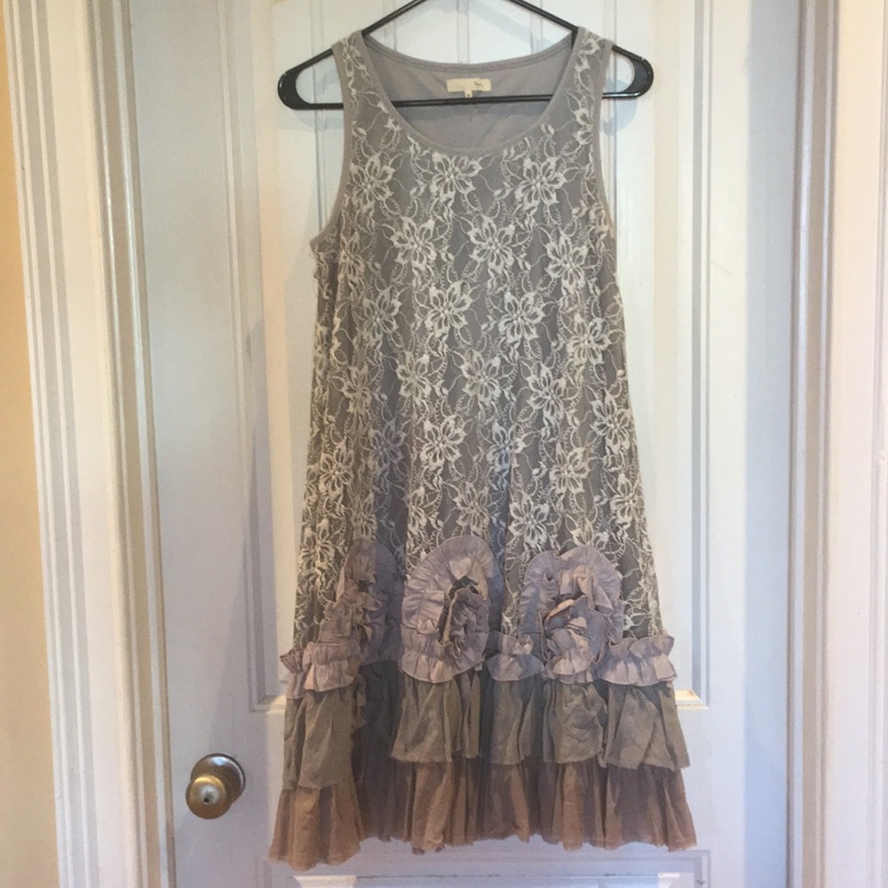 Modcloth Lace Ruffle Dress